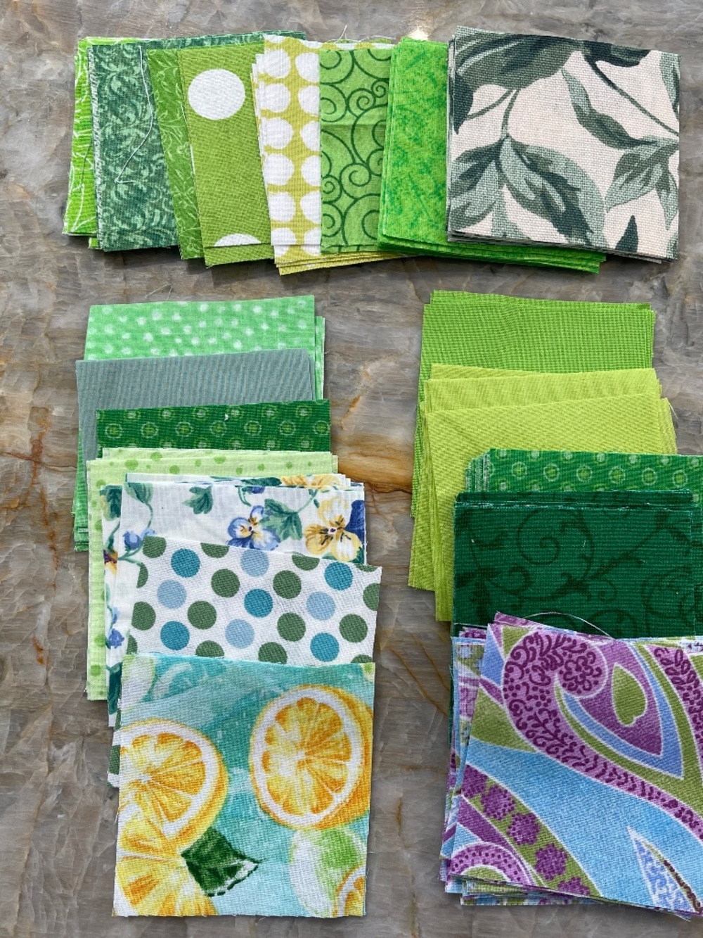 3" Inch Quilt Squares 136 Count Cotton Repurposed